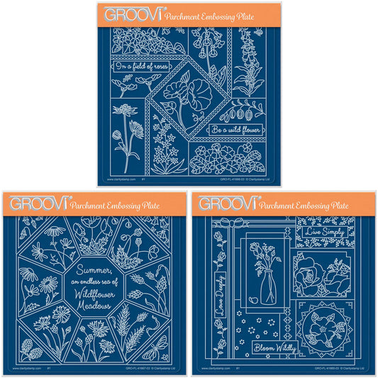 Linda's Easy Layout Set 4 A5 Square Groovi Plate Trio