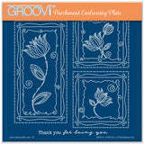 Barbara's SHAC Tulip Floral Panels A5 Square Groovi Plate