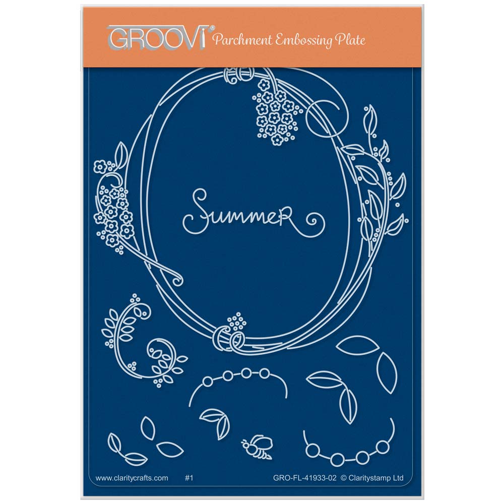 Barbara's Bijou Entwined Summer Wreath A6 Groovi Plate