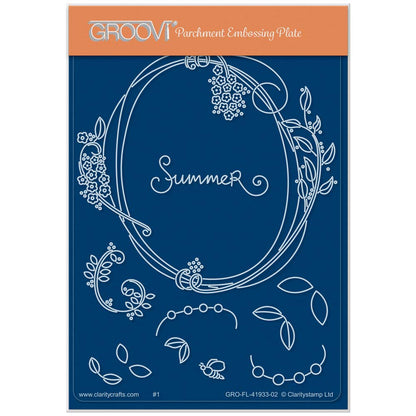 Barbara's Bijou Entwined Summer Wreath A6 Groovi Plate