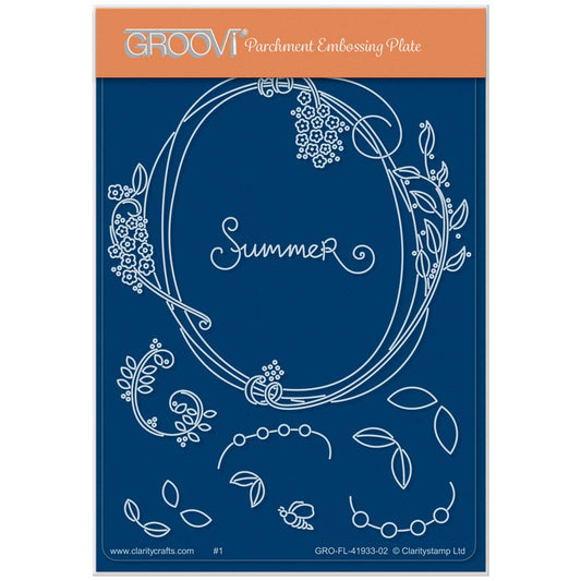 Barbara's Bijou Entwined Summer Wreath A6 Groovi Plate