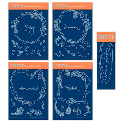 Barbara's Bijou Entwined Wreaths A6 Groovi Plate Collection & Spacer