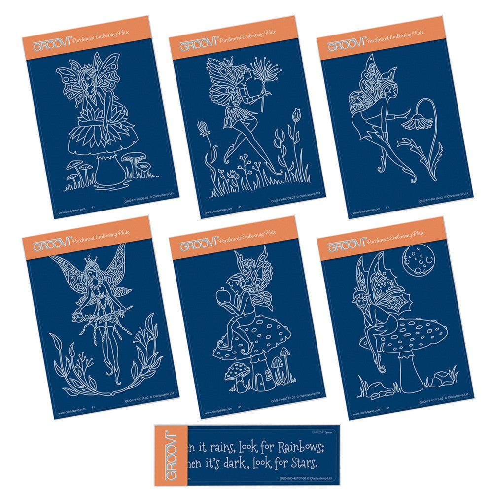 Fairies & Spacer A6 Groovi Plate Set