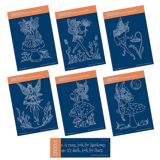 Fairies & Spacer A6 Groovi Plate Set