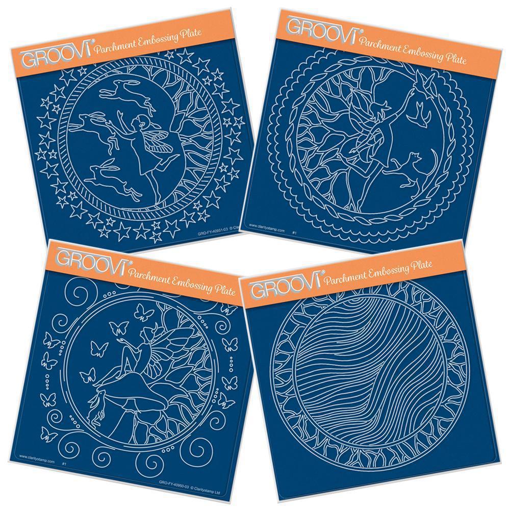 Fairy Rounds Quartet A5 Square Groovi Plate Set