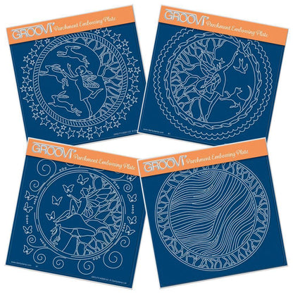 Fairy Rounds Quartet A5 Square Groovi Plate Set