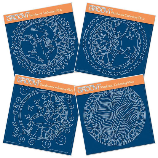 Fairy Rounds Quartet A5 Square Groovi Plate Set