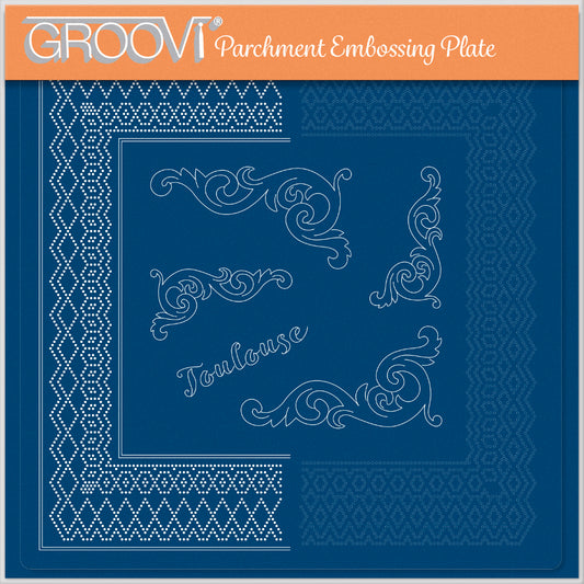 Toulouse - French Cities Diagonal Lace Duet A4 Square Groovi Piercing Grid