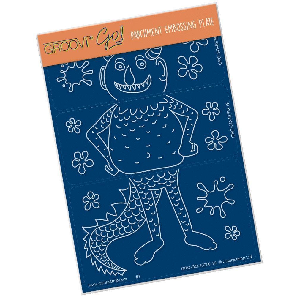 Clarity Stamps Groovi Teller Einhorn A6 – Prägeplatte Für Pergamentkunst Mit Filigranem Einhorn-Design