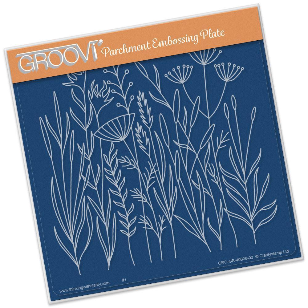 Meadow Grasses A5 Square Groovi Plate