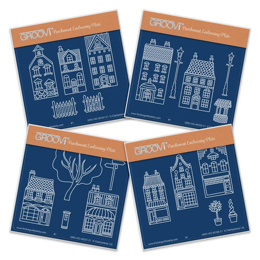 Wee Houses & Shops A6 Square Groovi Baby Plate Set