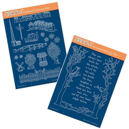 Village Life & Walls for the Winds A5 Groovi Plate Set