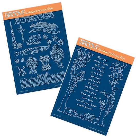 Village Life & Walls for the Winds A5 Groovi Plate Set