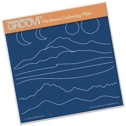 Mountains & Hills A5 Square Groovi Plate