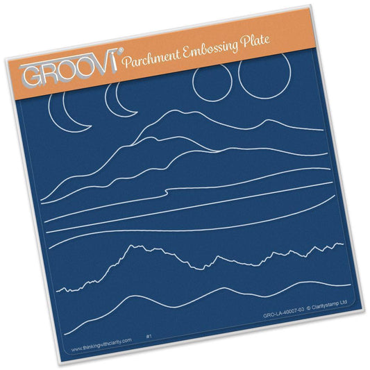 Mountains & Hills A5 Square Groovi Plate
