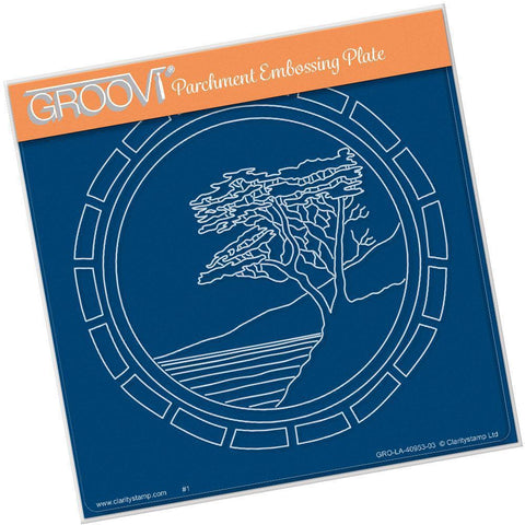 Lone Cypress Round A5 Square Groovi Plate
