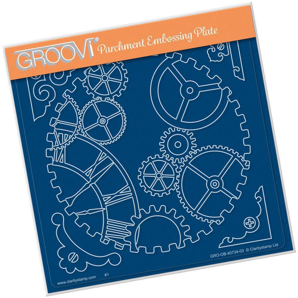 Cogs A5 Square Groovi Plate