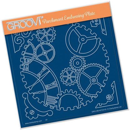 Cogs A5 Square Groovi Plate