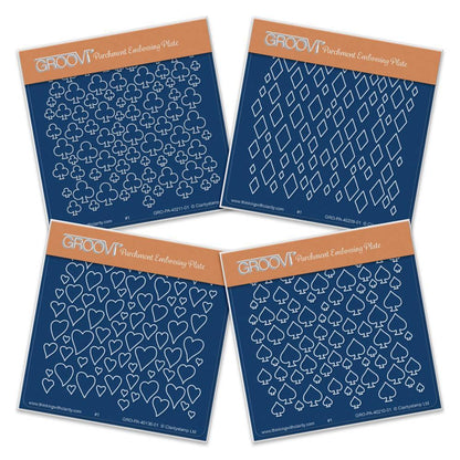 Suits of Cards A6 Square Groovi Baby Plate Set