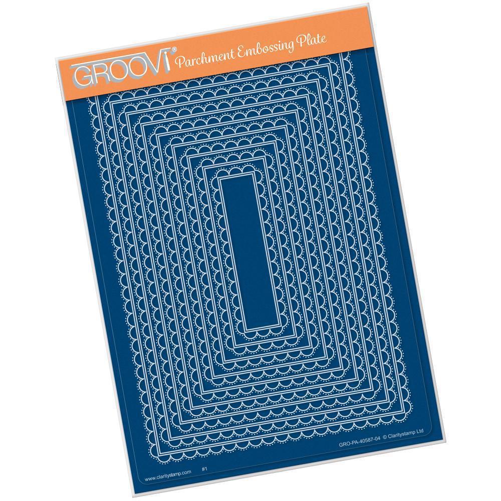 Nested Scallops Rectangles A5 Groovi Plate