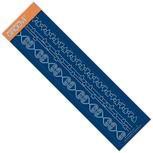 Tina's Doodle Hearts 2 Groovi Border Plate