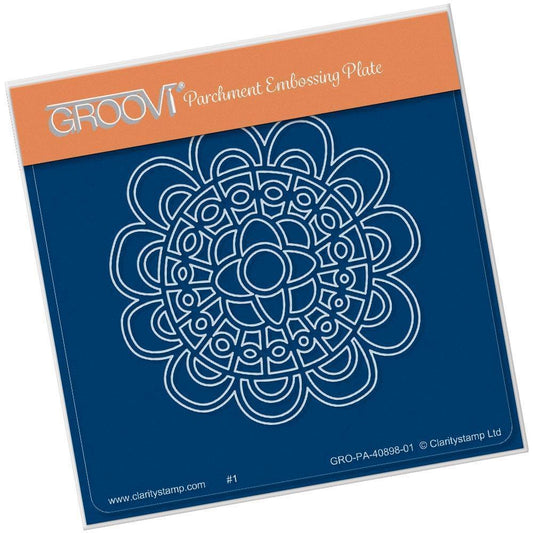 Hula Mandala A6 Square Groovi Baby Plate