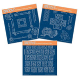 Celtic Corners, Patterns & Alphabet A5 Square Groovi Plate Set