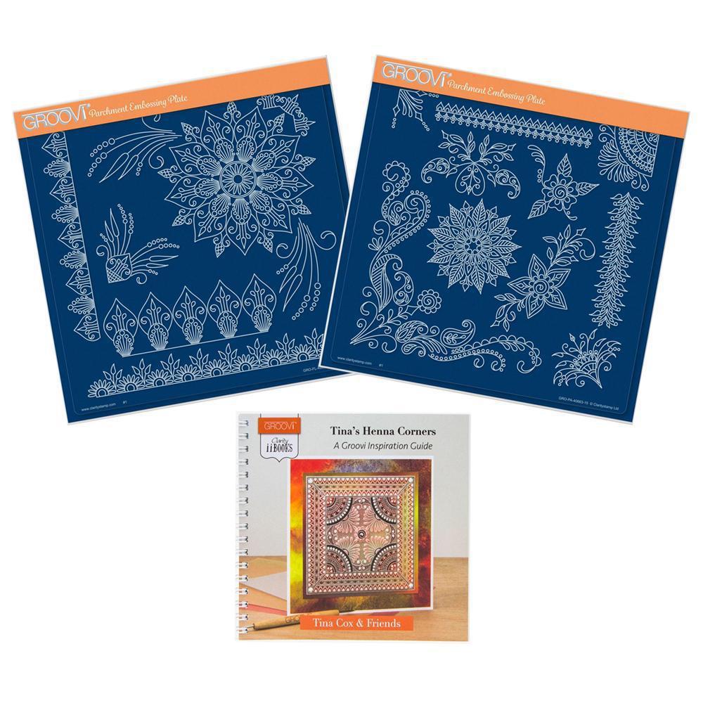 Tina's Henna Corners Groovi Plates & ii Book Bundle