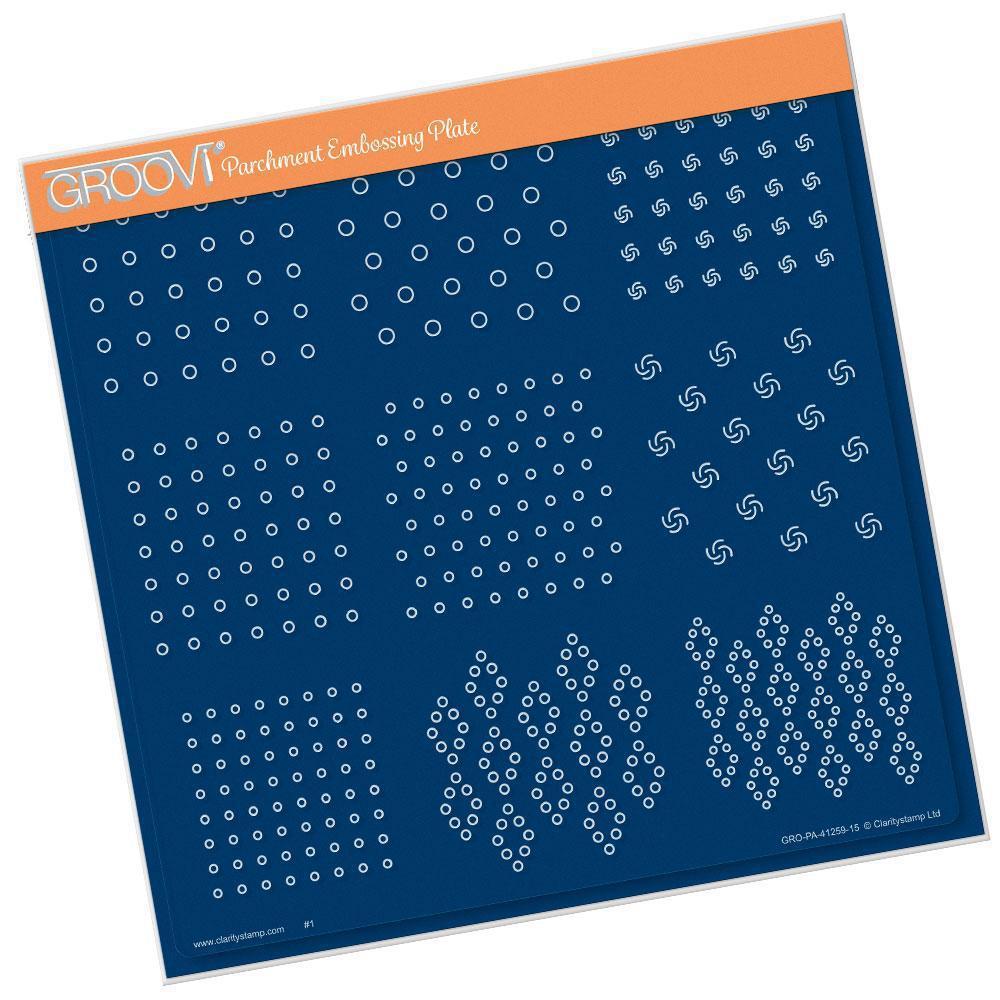 Linda's Swiss Dots & French Knots A4 Square Groovi Plate