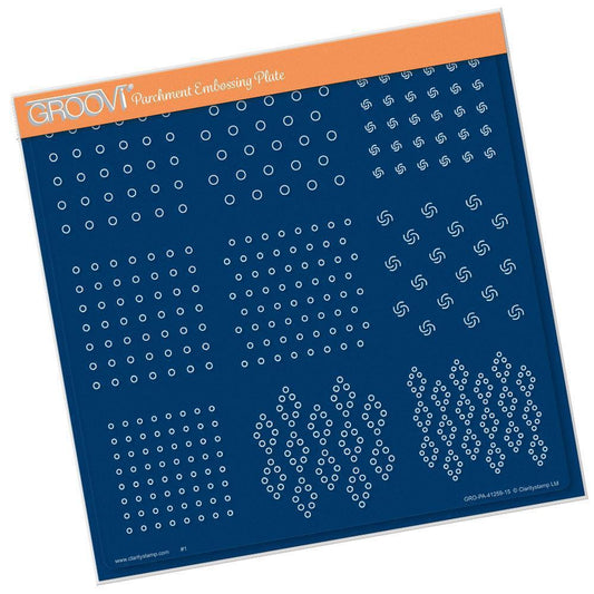 Linda's Swiss Dots & French Knots A4 Square Groovi Plate