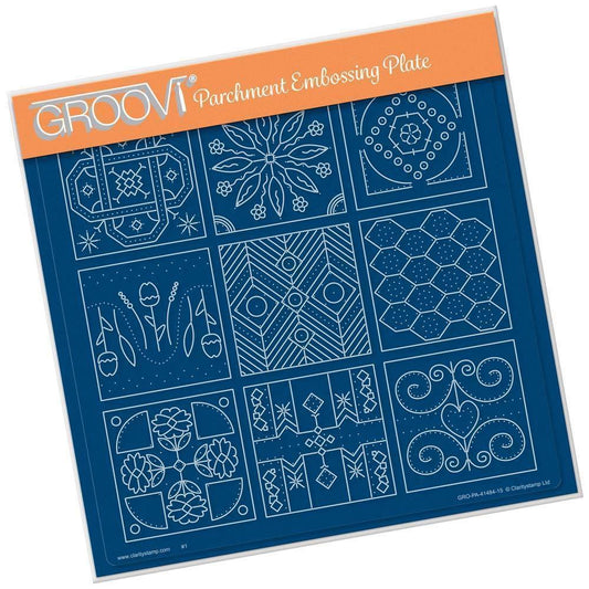 Embroidery Sampler A4 Square Groovi Plate