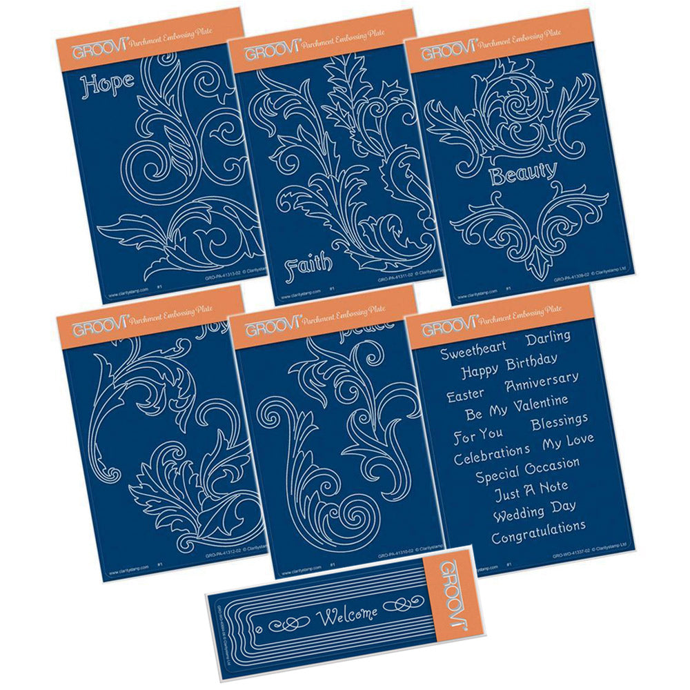 Filigree Swirls & Spacer A6 Groovi Plate Collection