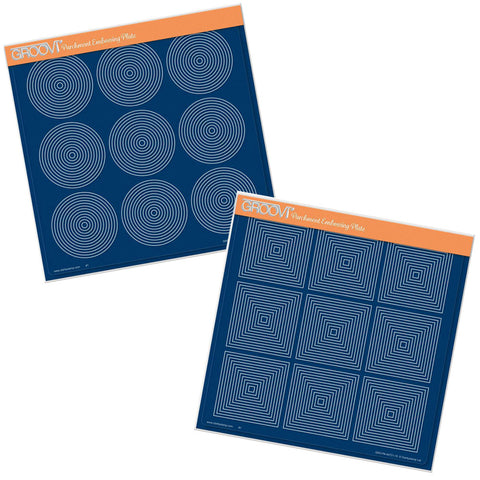 Framework Circles & Squares A4 Square Groovi Plate Duo