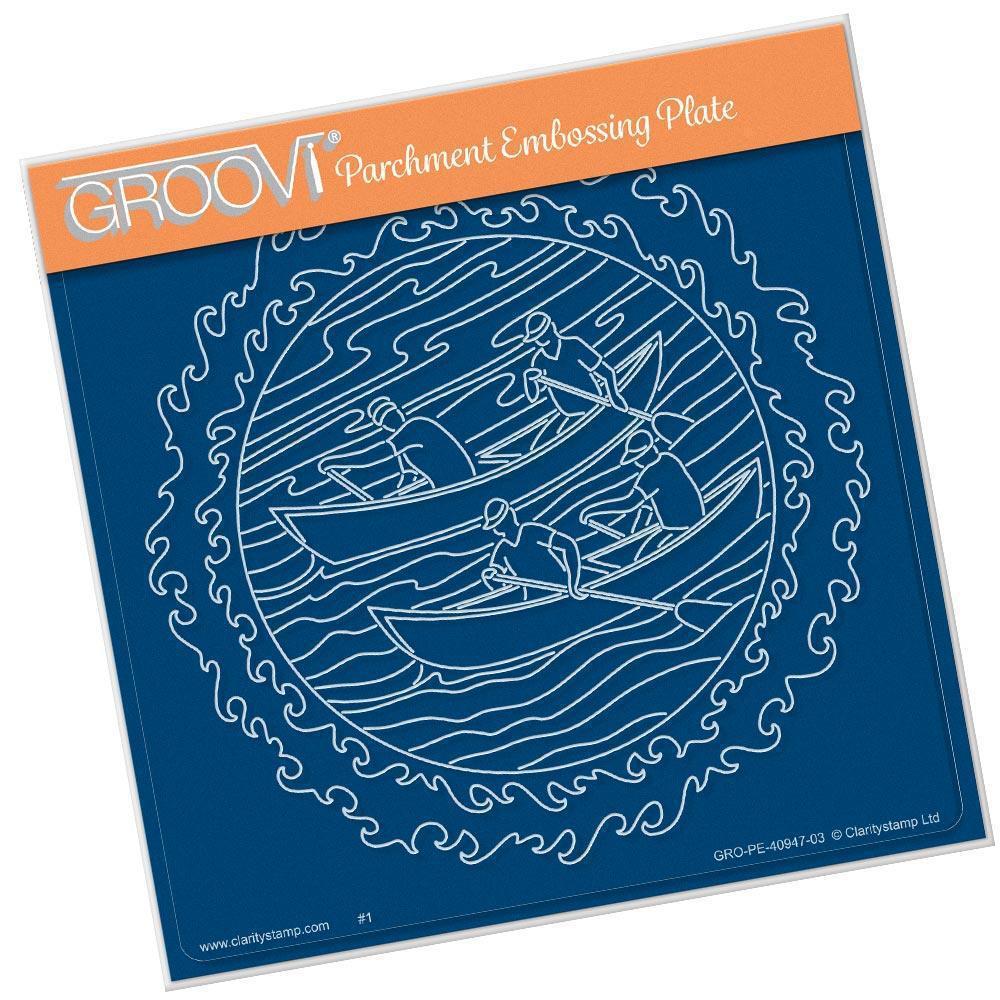 Rowers Round A5 Square Groovi Plate