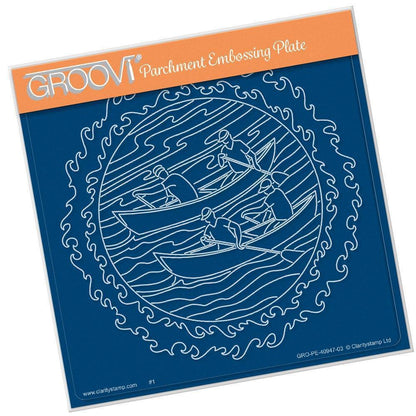 Rowers Round A5 Square Groovi Plate