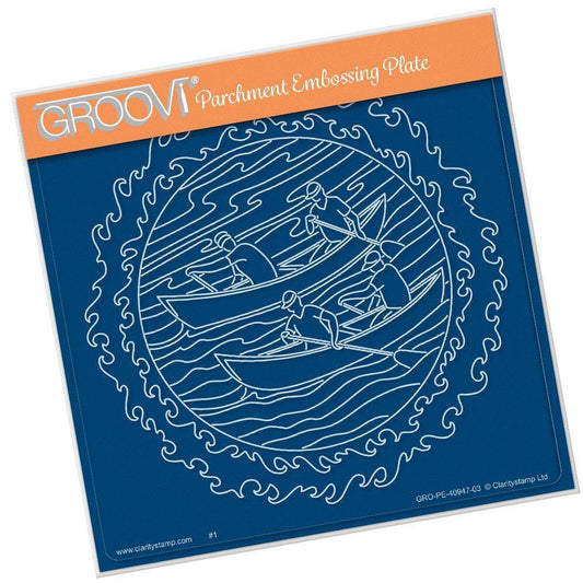 Rowers Round A5 Square Groovi Plate