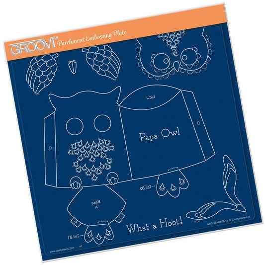 Linda's Papa Owl A4 Square Groovi Tem-plate