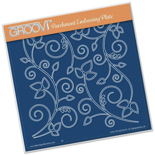 Leafy Swirl A5 Square Groovi Plate