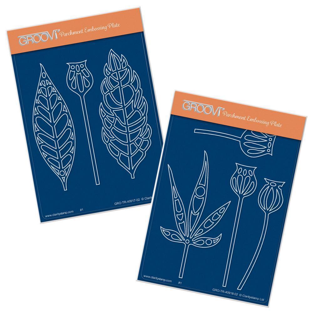 Funky Foliage & Seed Heads A6 Groovi Plate Set