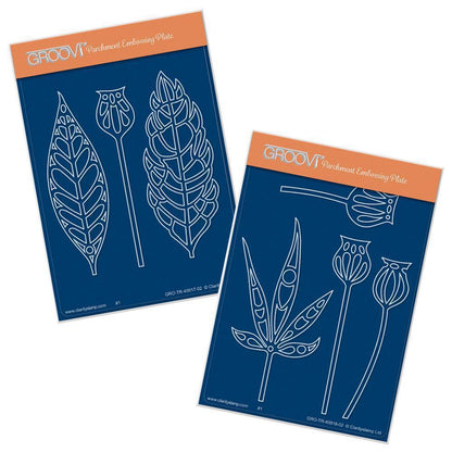 Funky Foliage & Seed Heads A6 Groovi Plate Set