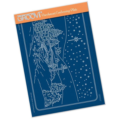 Jayne's Winter Scene - Bridge A5 Groovi Plate