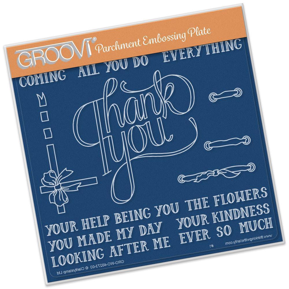 Thank You A5 Square Groovi Plate