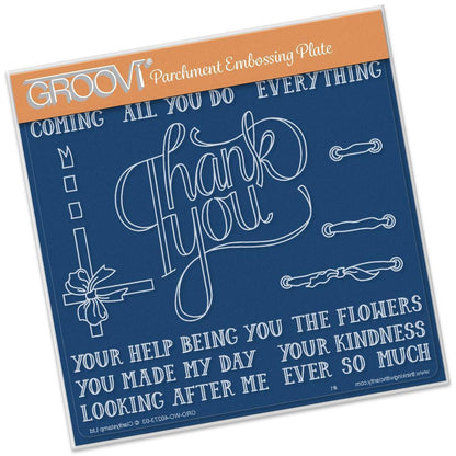 Thank You A5 Square Groovi Plate