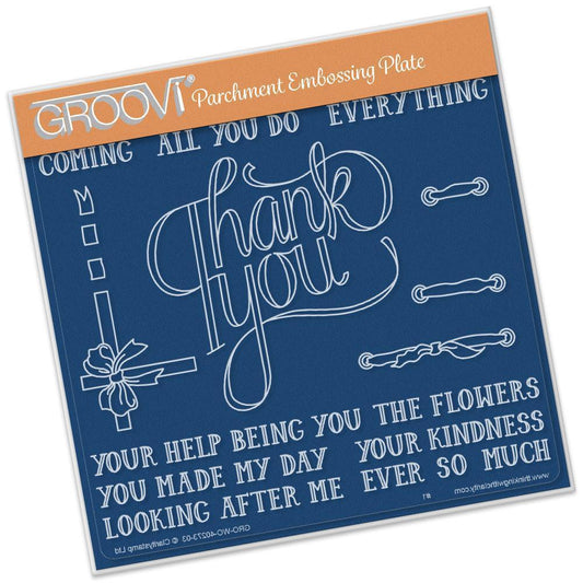 Thank You A5 Square Groovi Plate