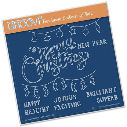 Merry Christmas A5 Square Groovi Plate