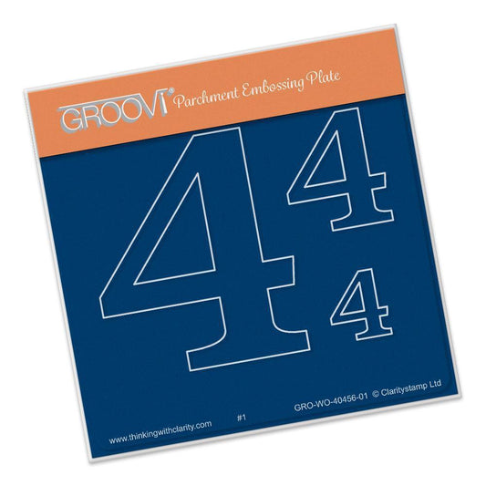 Open Number Four A6 Square Groovi Baby Plate