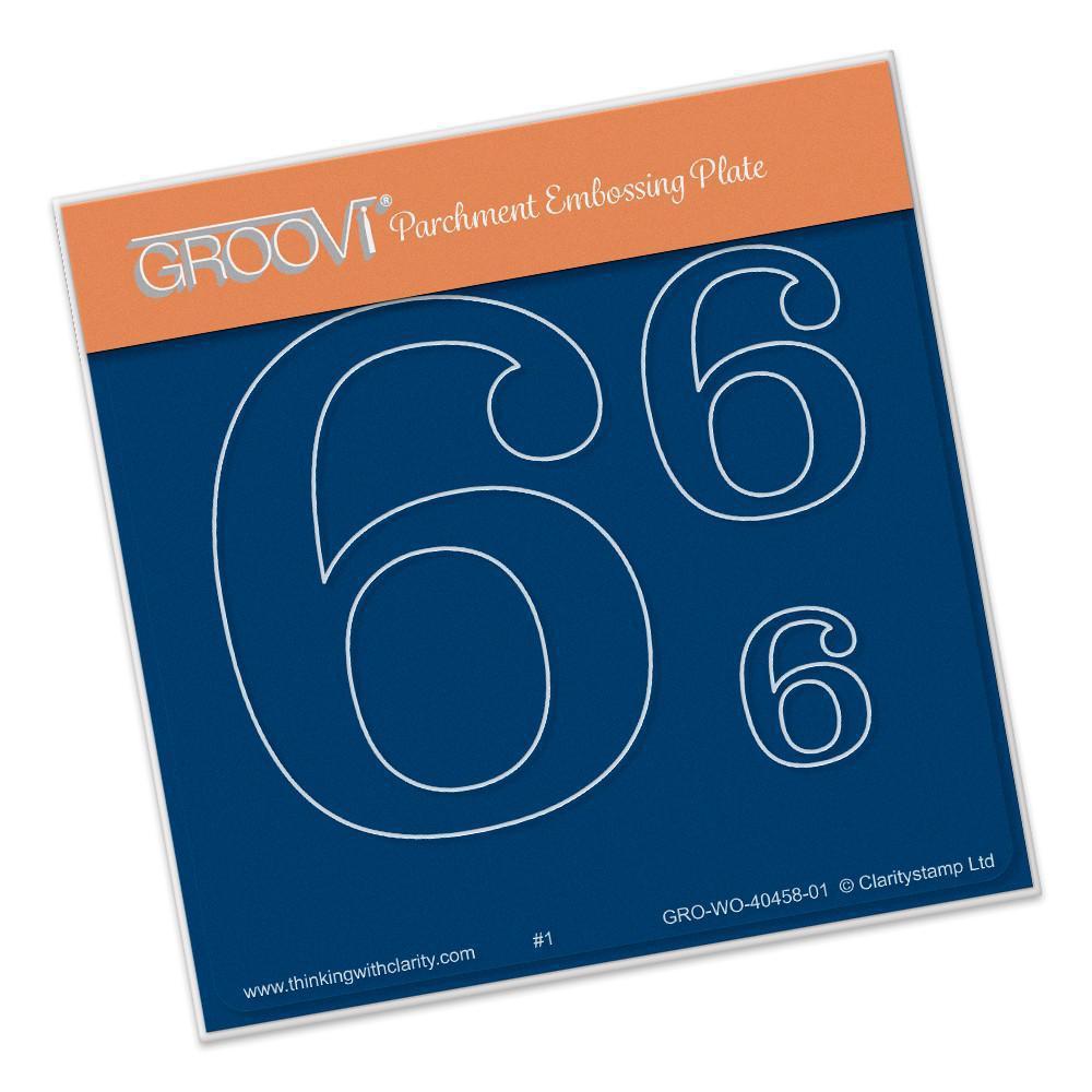 Open Number Six A6 Square Groovi Baby Plate