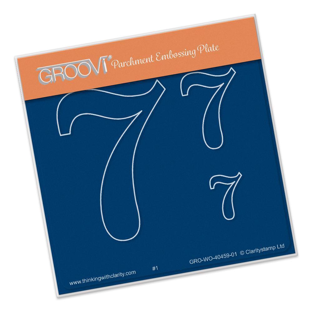 Open Number Seven A6 Square Groovi Baby Plate