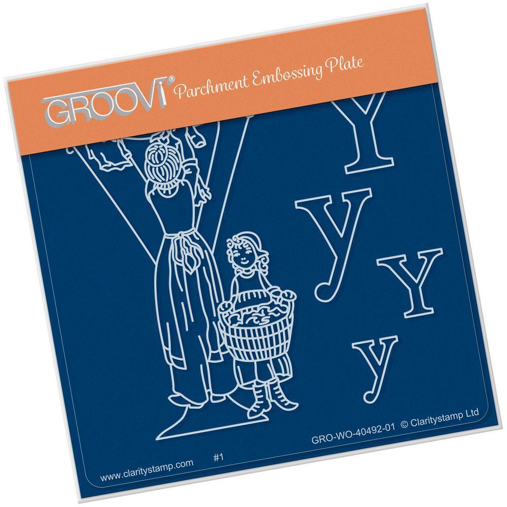 Nursery Rhyme 'Y' A6 Square Groovi Baby Plate