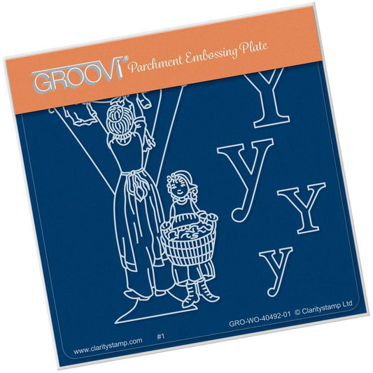 Nursery Rhyme 'Y' A6 Square Groovi Baby Plate